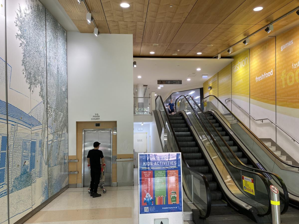 High Exposure Internal Signage Opportunity Jull Street Mall Entry Foyer